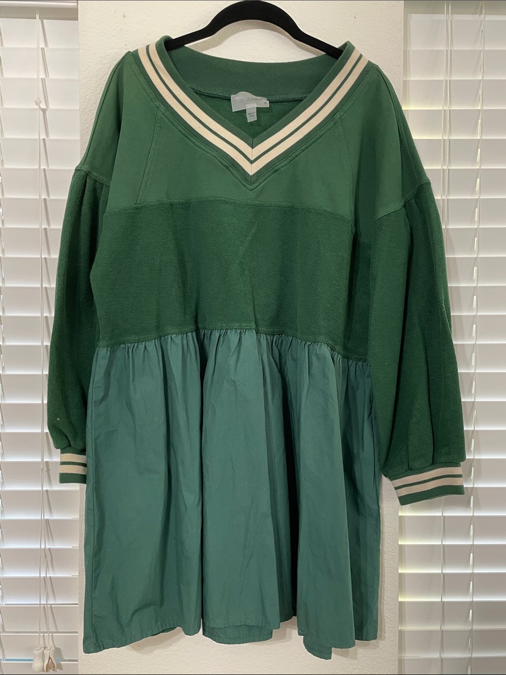 AS Revival Mixed Media Varsity Sweatshirt Dress